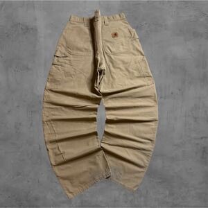 Vintage Carhartt B151 DK H Brown Original Dungaree Fit Work Pants Mens 38x32